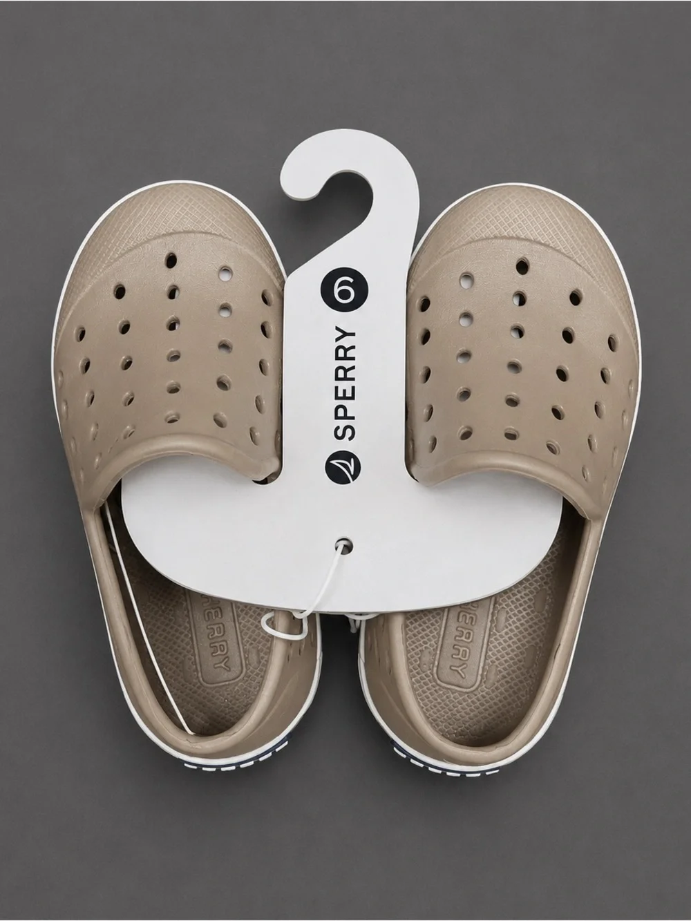 Sperry Toddler Boys Khaki Slip-On Wet Tech Shoes Size 6 Brand New